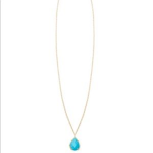 KENDRA SCOTT TURQUOISE DROP NECKLACE